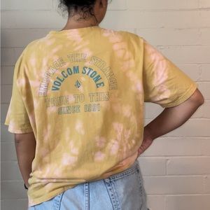 Volcom Large T-Shirt. Hand Tie-Dyed with bleach